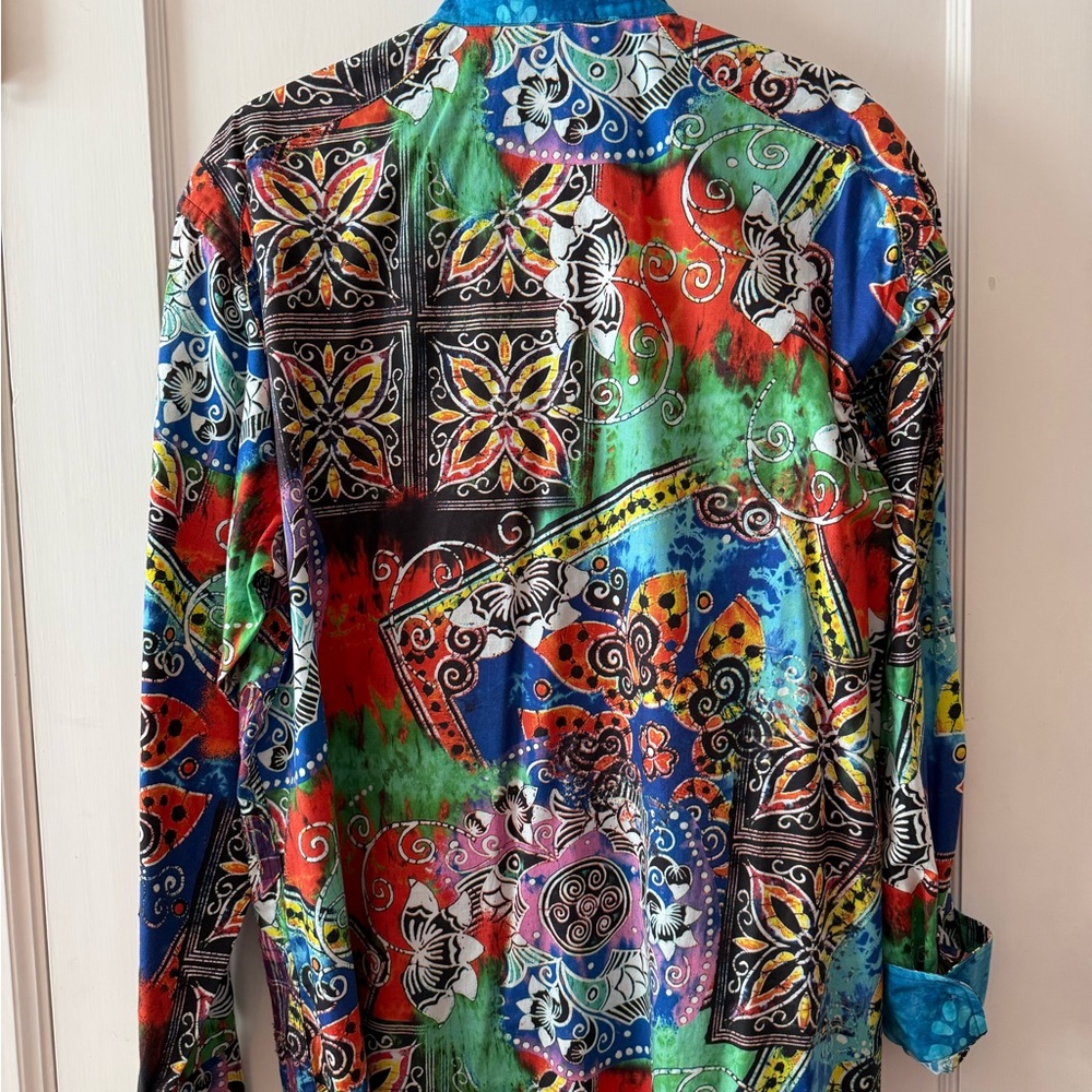 Robert Graham Vibrant Multicolor Abstract Button-Down Shirt - Picture 6 of 6